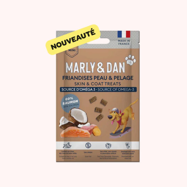 Friandises- Peau & Pelage pour Chien Format Poche -Marly & Dan