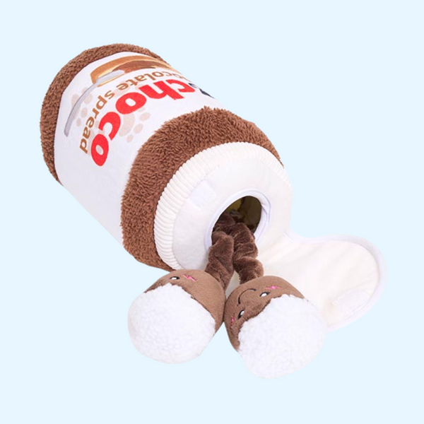 PELUCHE DE FOUILLE - Bungee Burrow – Pot de Pâte à Tartiner au Chocolat pour Chien