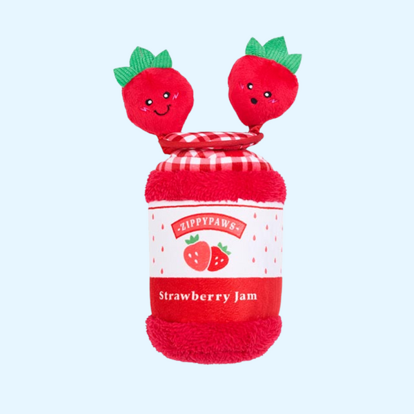 PELUCHE DE FOUILLE-Bungee Burrow – Pot de Confiture de Fraises pour Chien