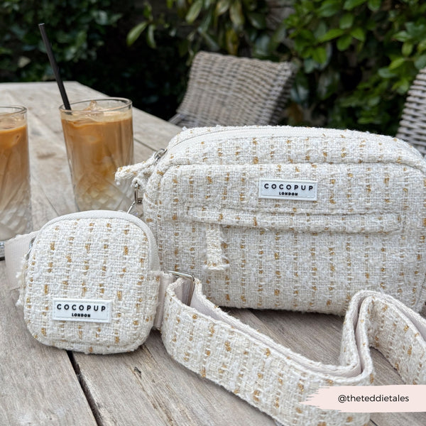 Pochette à Friandises – Tweed Texturé (Rose ou Vanille)