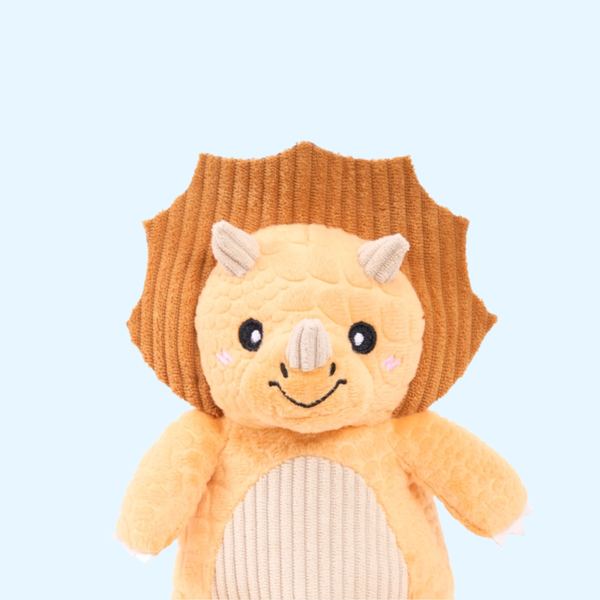 Peluche pour chien – EcoZippy Dinoz Tricératops 🦕 – ZippyPaws