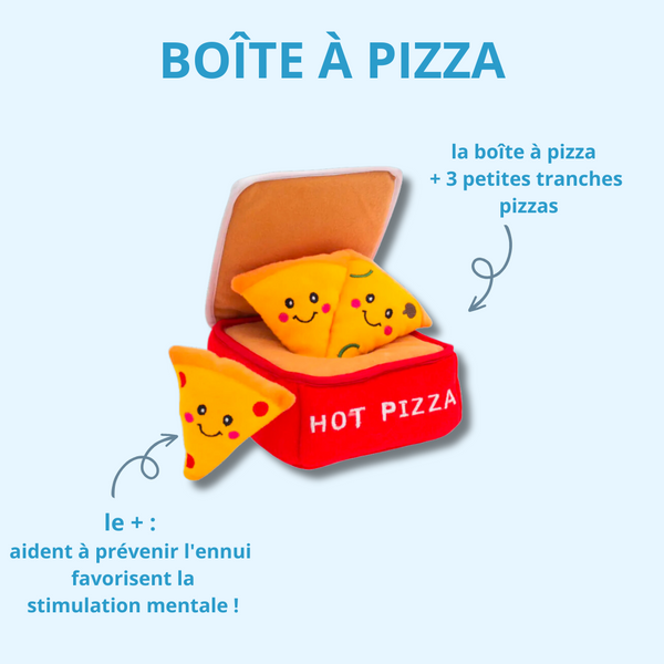 Peluche d'occupation - Zippy Burrow - Boîte à pizza