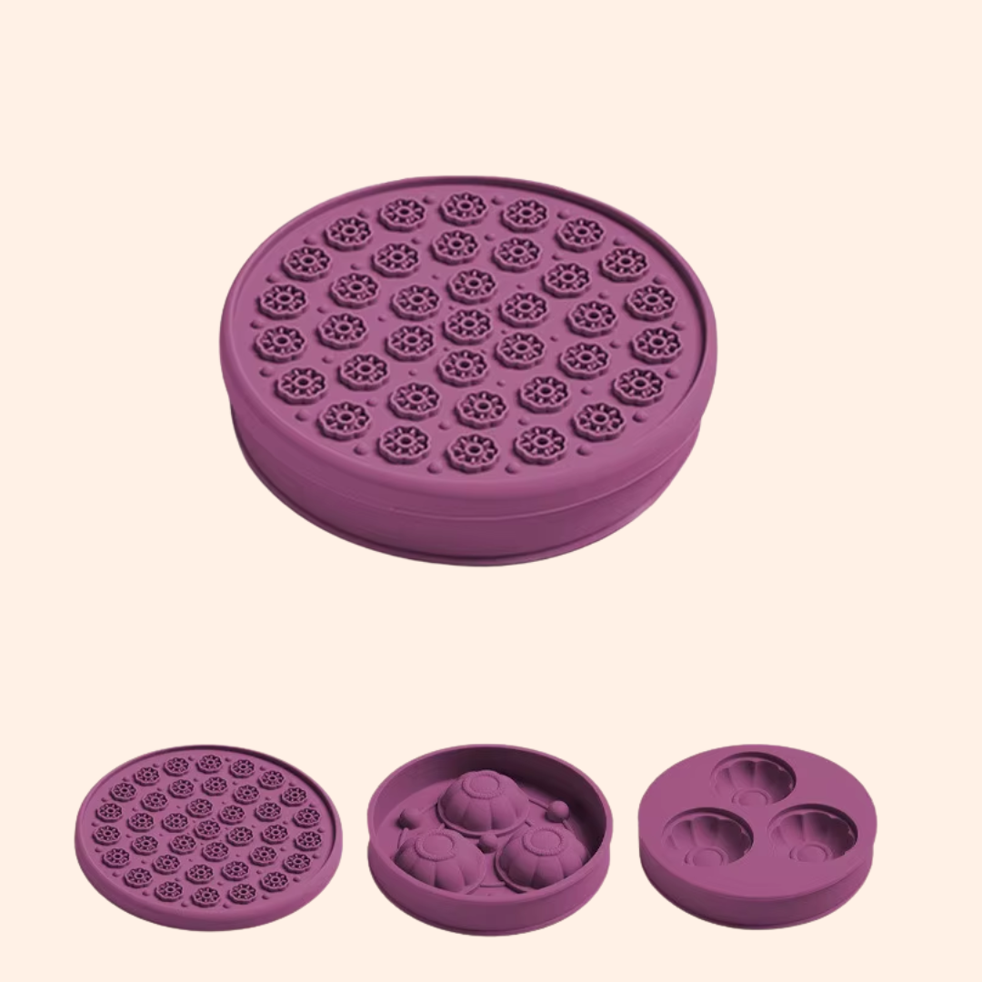 Gamelle 3 en 1 anti-glouton pour chien – léchage et moule à gâteaux