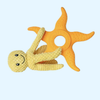 Peluche Pieuvre 2-en-1 pour chien – Orange – Kiwi Walker