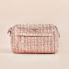 Sac de promenade pour chien – Tweed texturé (rose/vanille)
