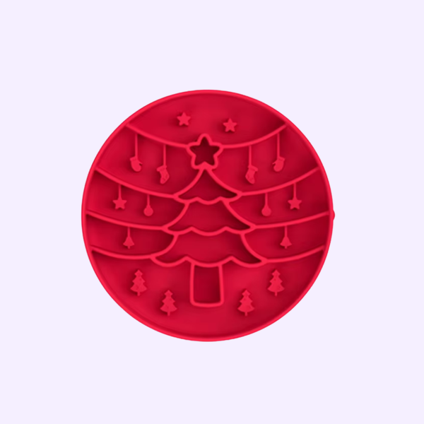 Gamelle d’occupation Sapin de Noël – Mangeoire lente pour chien (rouge ou vert)