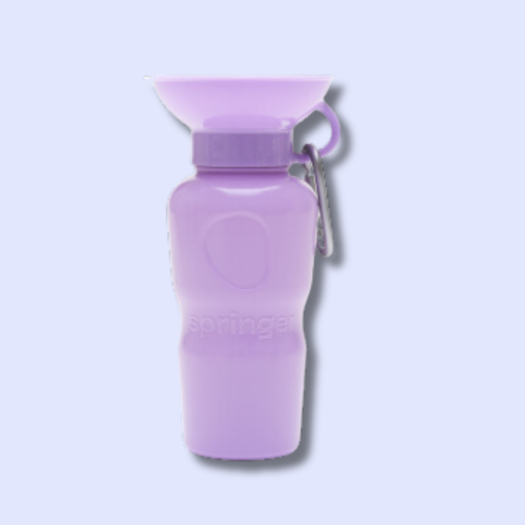 Gourde pour chien avec distributeur d'eau 65 cl lilas – Springer