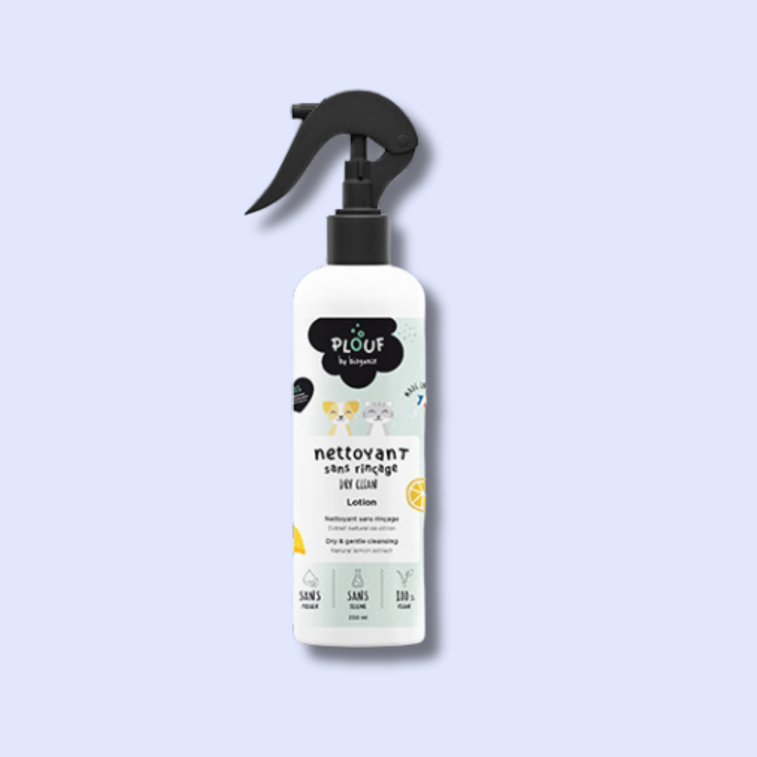 Lotion nettoyante sans rinçage pour chien & chat – Plouf Biogance – 250 ml