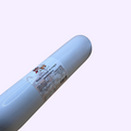 Boudin sous film plastique bleuté vu en diagonale