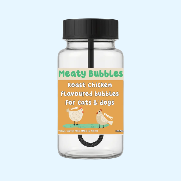 Bulles Meaty Bubbles – Saveur Poulet Rôti pour chiens & chats (125 ml)