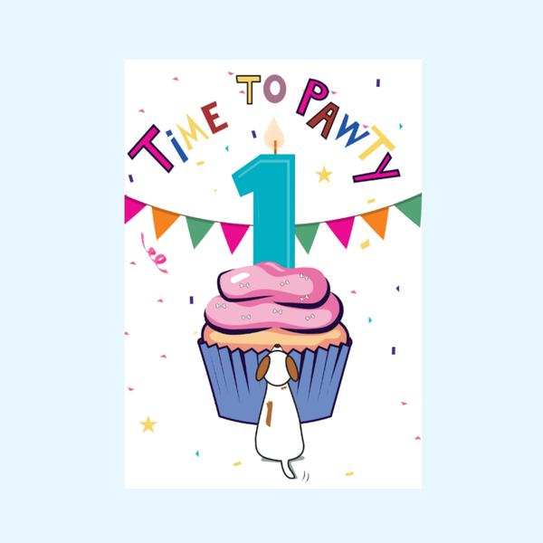 Carte comestible pour chien – « Joyeux Anniversaire"