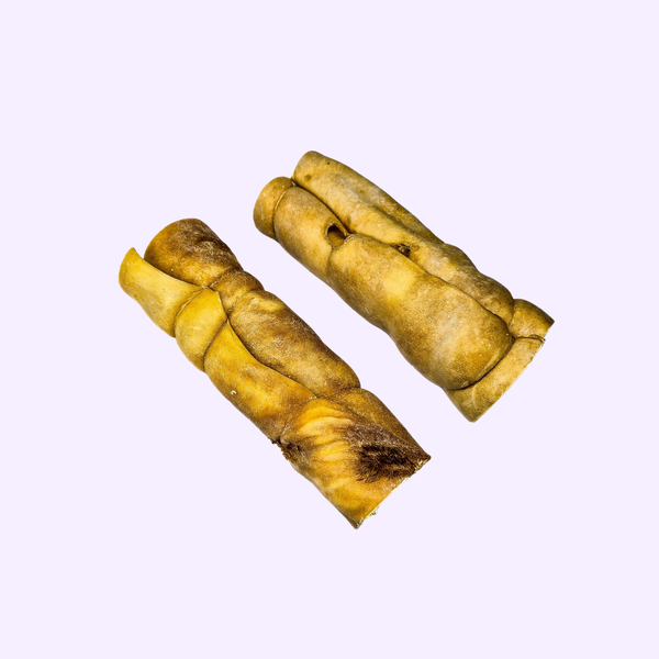 Peau de buffle roulée pour chien – mastication naturelle – 15 cm – 250 g