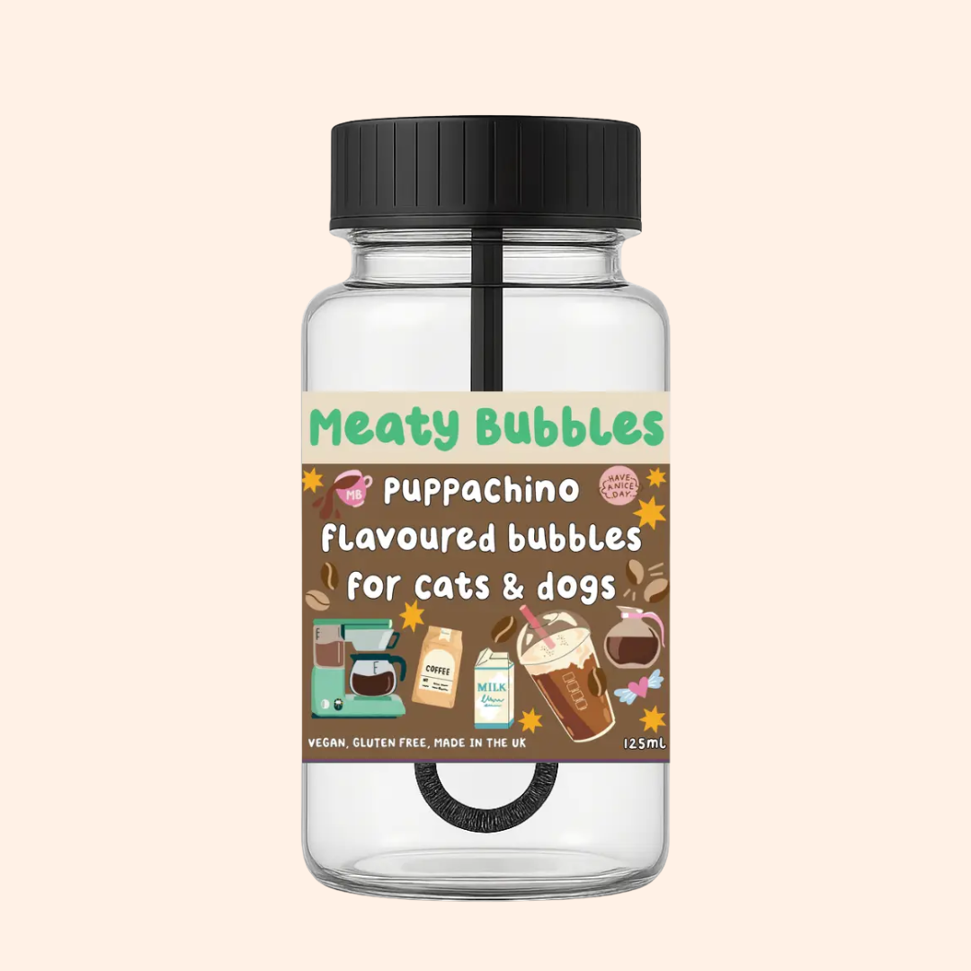 Bulles pour chien & chat Puppachino – 125 ml – Meaty Bubbles