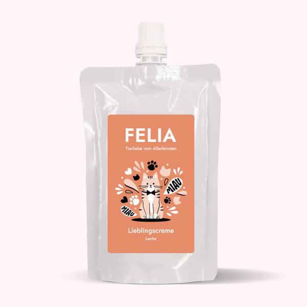Crème à lécher pour chat au saumon – Fred & Felia – 100 g