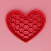 Gamelle cœur rouge avec tapis de léchage
