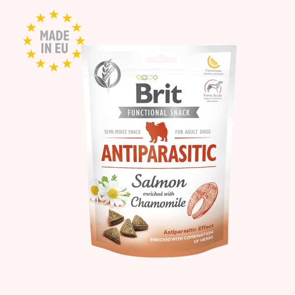 Brit Care Dog Functional Snack Antiparasitic Salmon — Saumon & Camomille (150 g)
