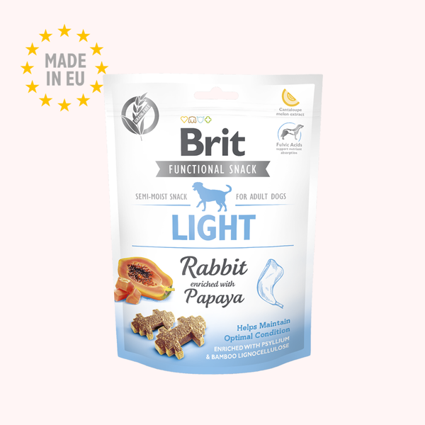 Brit Care Dog Functional Snack Light Rabbit — Lapin & Papaye (150 g)