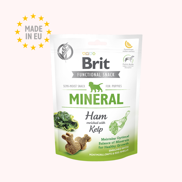 Brit Care Dog Functional Snack Mineral Ham for Puppies — Jambon & Kelp (150 g)