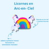 Peluche de fouille- Licornes en Arc - en - Ciel