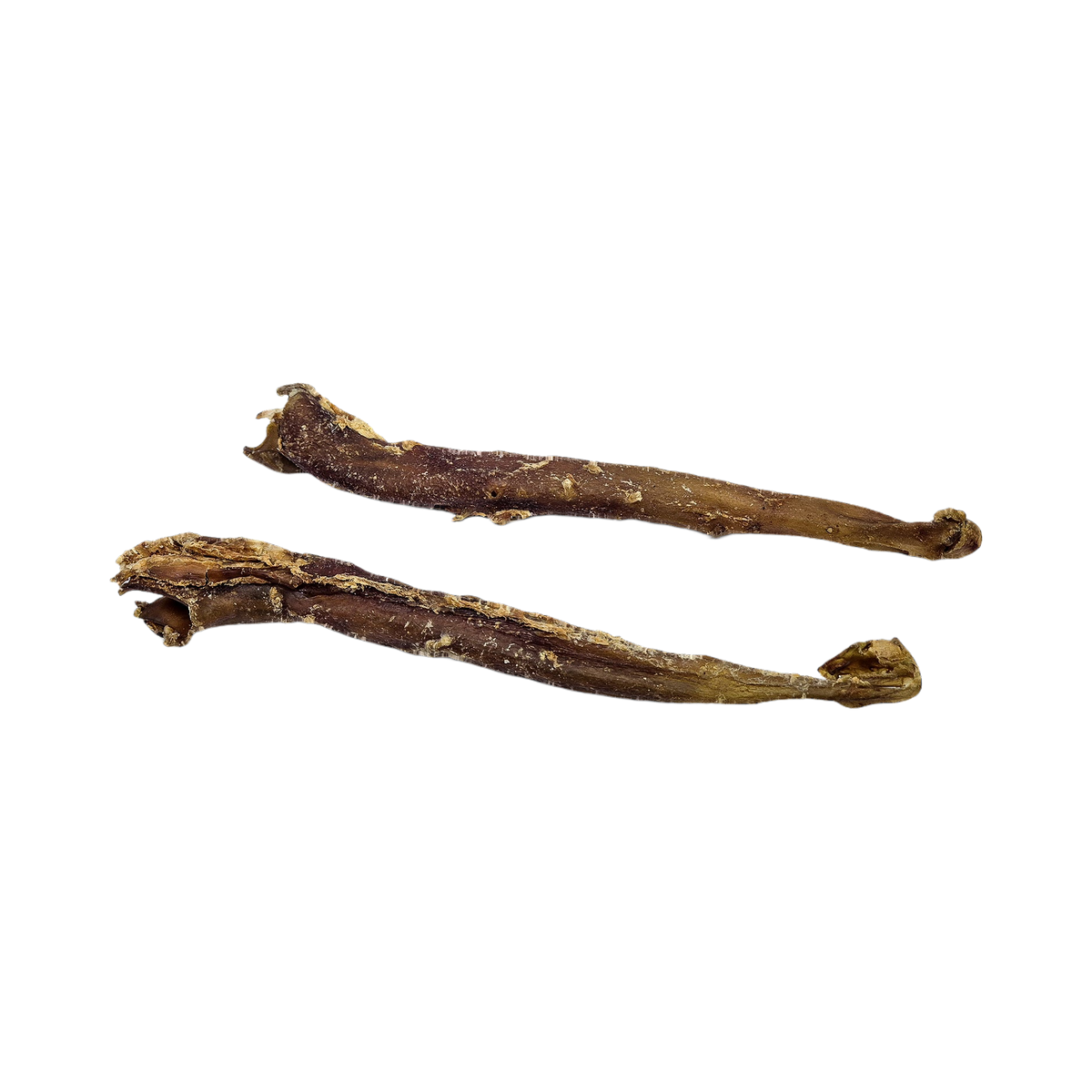 Deux aortes de buffle séchées torsadées