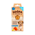 Boîte Soopa Puppy Sticks banane et citrouille, un chiot sur l'étui
