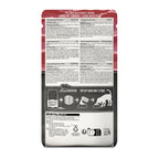 Verso du sachet de topper Belcando Mastercraft agneau & petits pois avec la composition