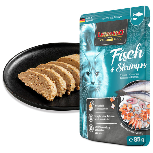 Pâtée pour chat poisson & crevettes – Leonardo – photo 3