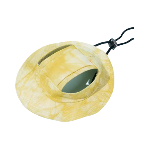Bob jaune effet tie-dye avec cordon noir