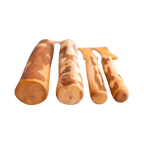 Quatre bâtons de bois d'olivier de tailles différentes
