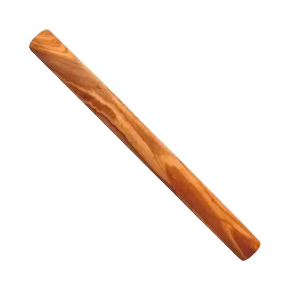 Bâton de bois d'olivier veiné, une pièce