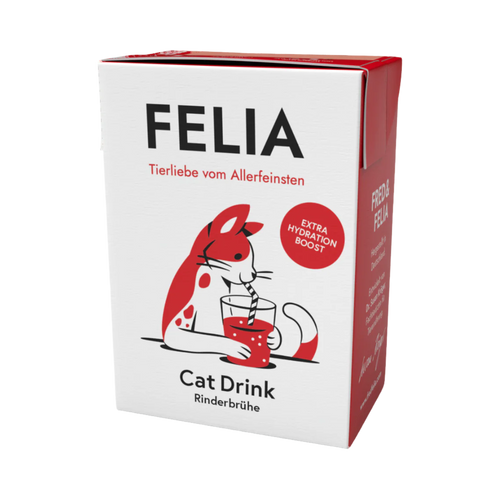 Brique blanche et rouge FELIA, chat dessiné sirotant une paille