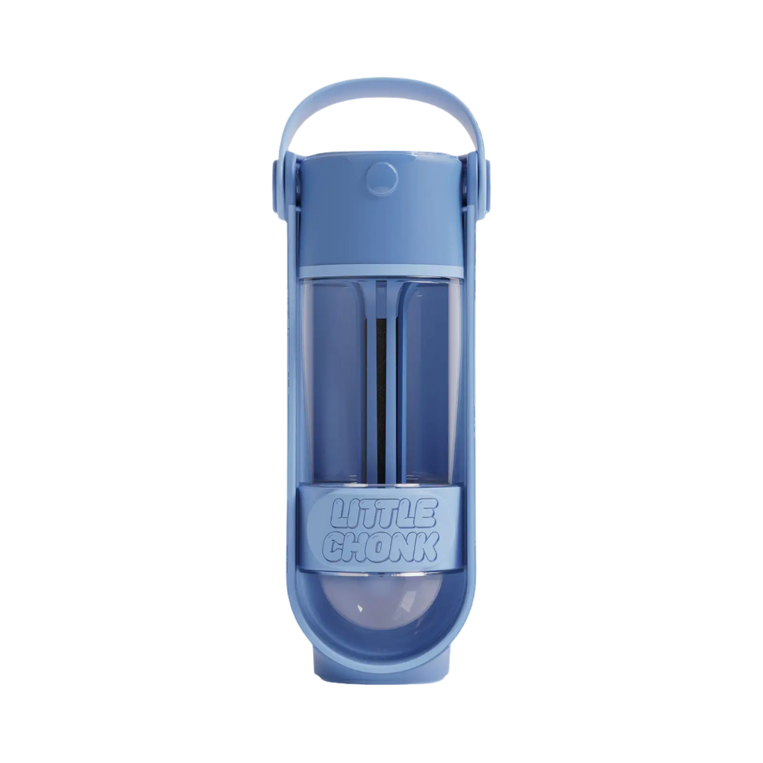 Gourde bleu acier vue de face