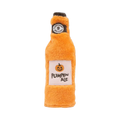 Bouteille orange à étiquette citrouille et bouchon noir