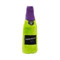 Bouteille vert fluo au goulot violet et étiquette noire