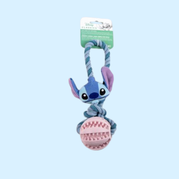Jouet Tug pour Chien Stitch – Corde et Balle à Mâcher Disney Officiel