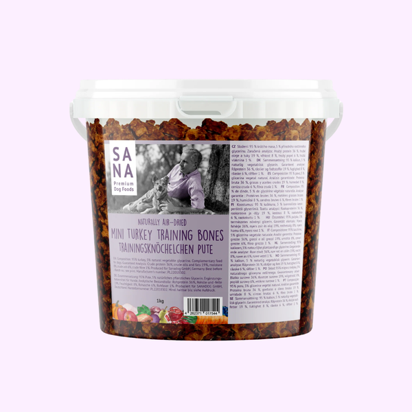 Friandises de Training à la Dinde SANADOG – Seau de 1 kg