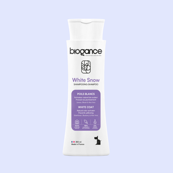 Shampoing Chien Poils Blancs & Clairs White Snow – Ravive & Hydrate | Biogance