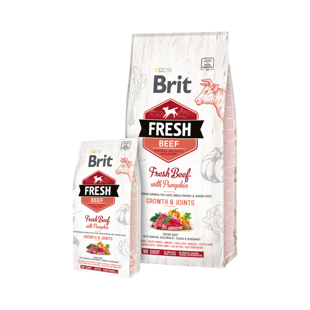 Grand et petit sacs blancs à bandeau rouge Fresh Beef