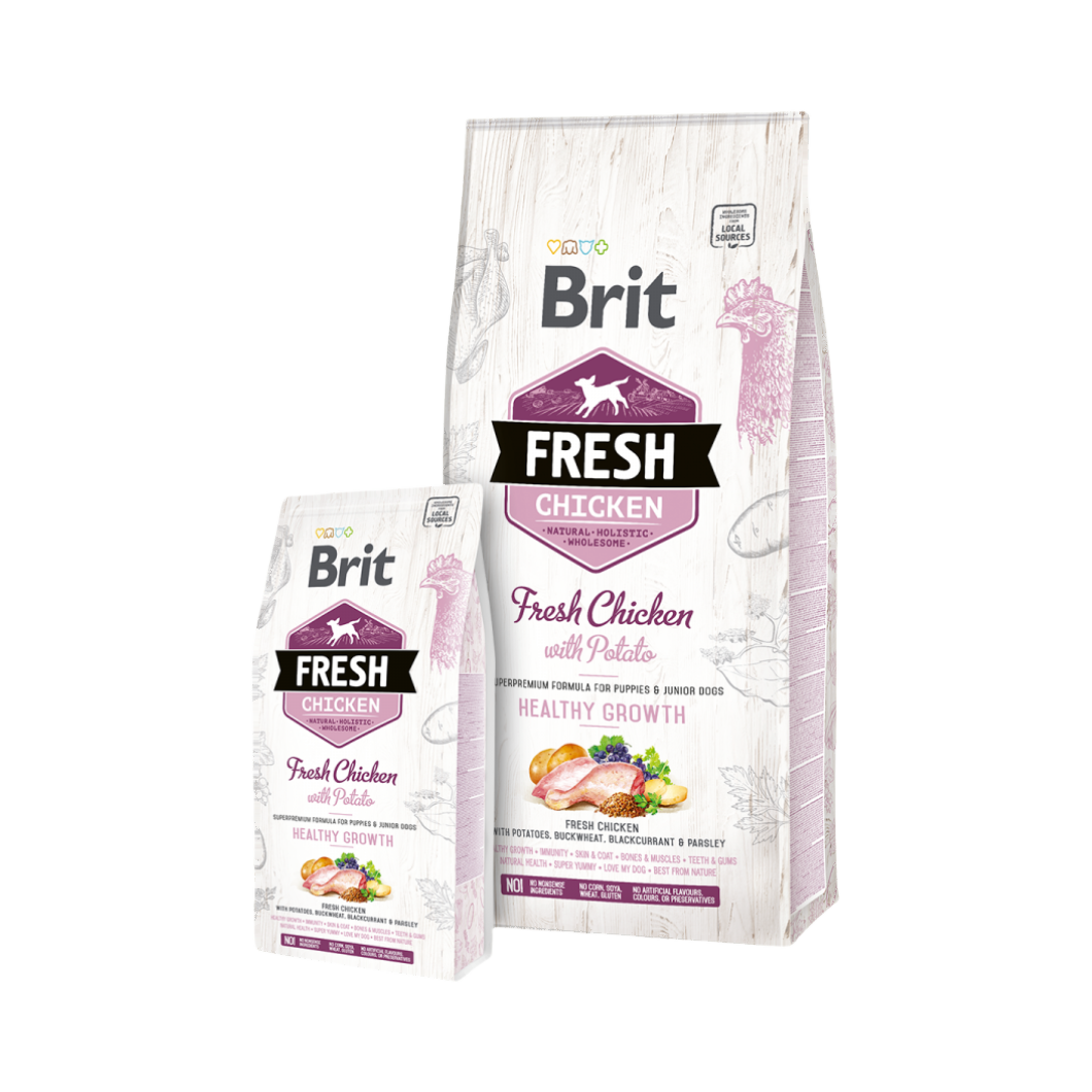 Grand et petit sacs blancs à bandeau rose Fresh Chicken