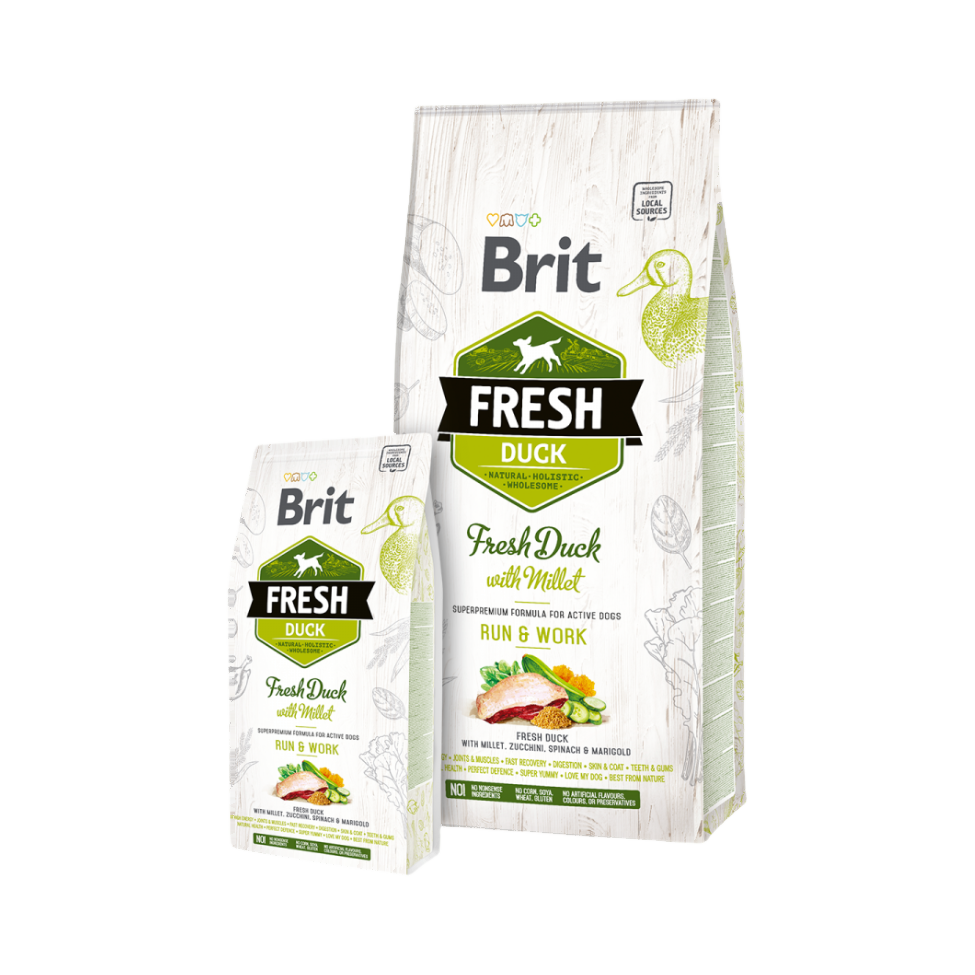 Grand et petit sacs blancs à bandeau vert Fresh Duck