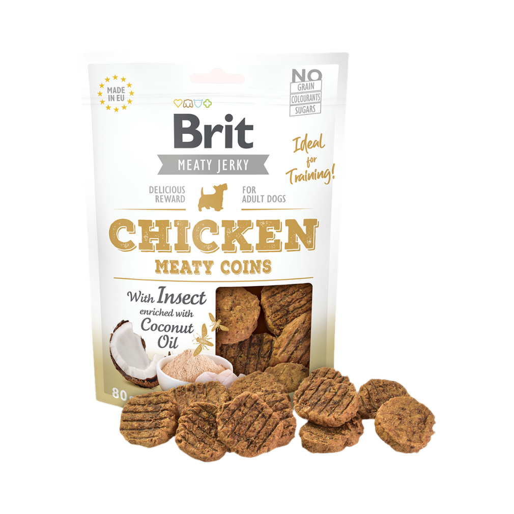 Sachet Brit Chicken Meaty Coins, rondelles et noix de coco