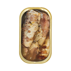 Conserve ouverte de sardines entières au naturel