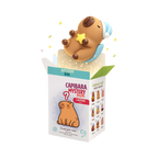 Boîte Capibara Mystery Box ouverte, capybara endormi et étincelles