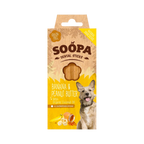 Boîte Soopa Dental Sticks banane et beurre de cacahuète jaune