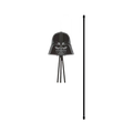 Tige noire avec casque noir du Sith et rubans suspendus