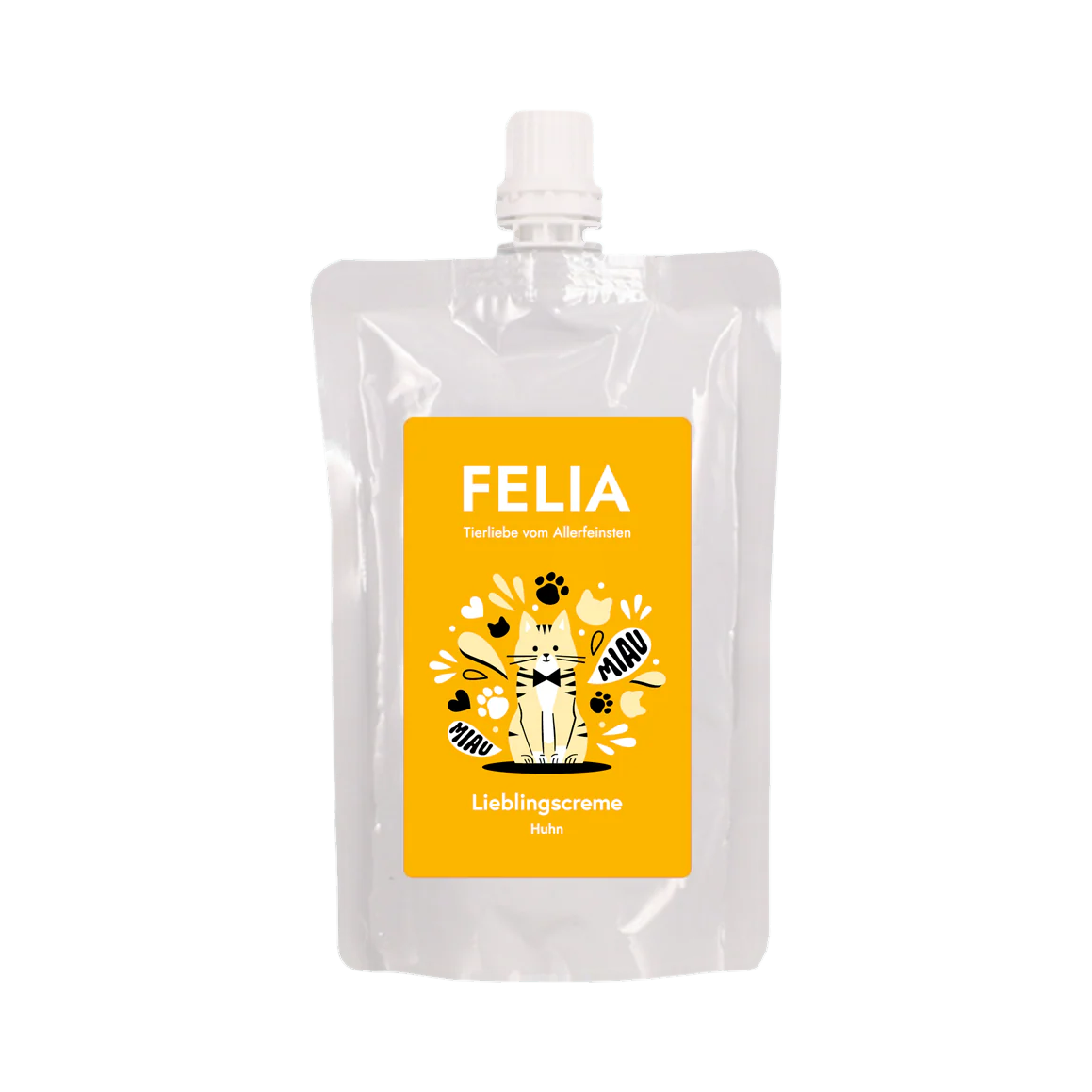 Gourde Felia Lieblingscreme étiquette jaune