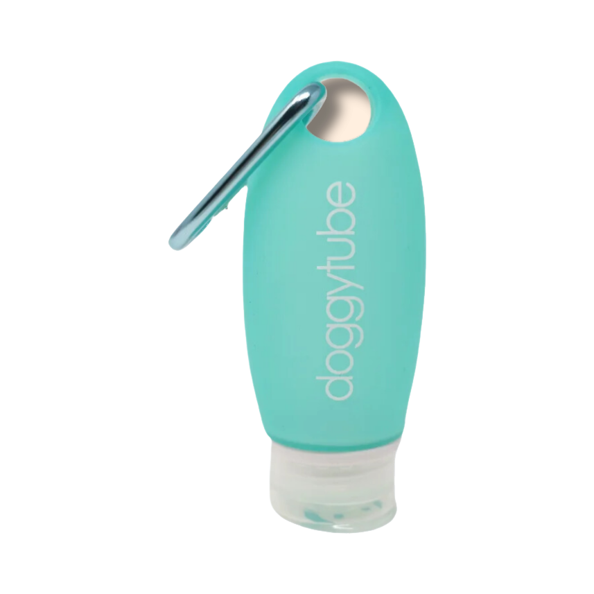 Tube turquoise vu de face avec son clip