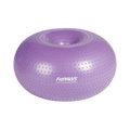 Balle violette en forme de beignet sur socle