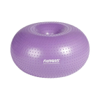 Balle violette en forme de beignet sur socle