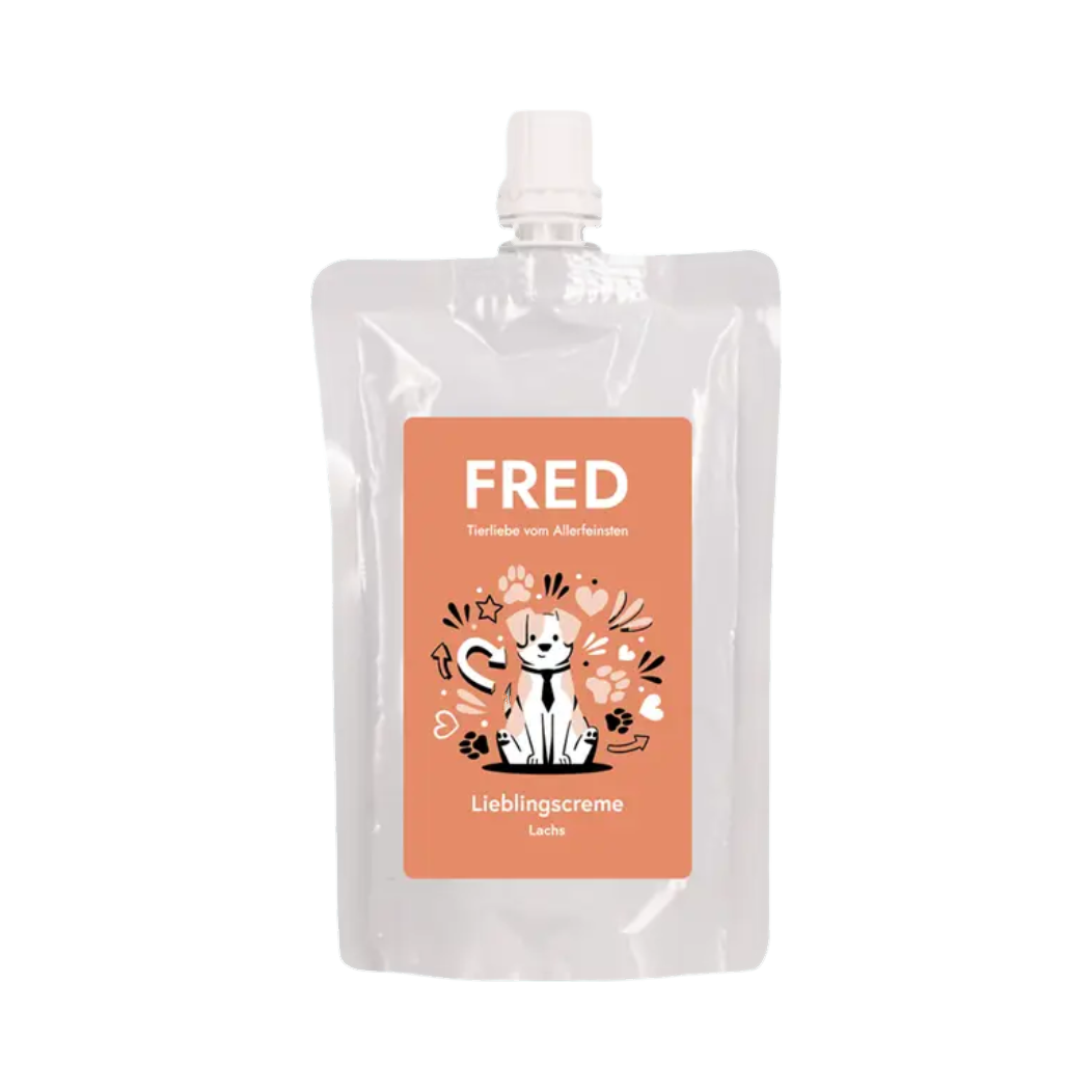 Gourde souple Fred à étiquette orange avec bouchon